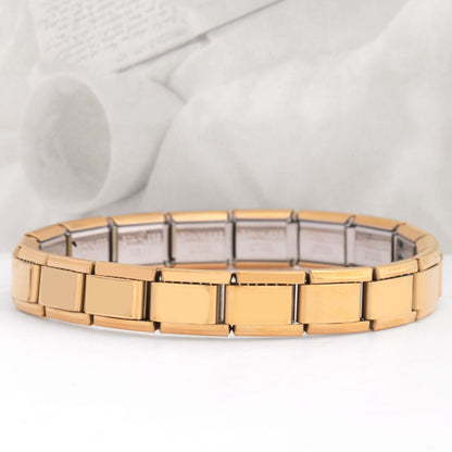 Women's 9mm Italian Elastic Mix Bracelet Fashion Stainless Steel DIY Youth Favorite Accessories