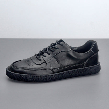 Leather Sneakers Breathable Low Top Vintage Men's Casual Shoes