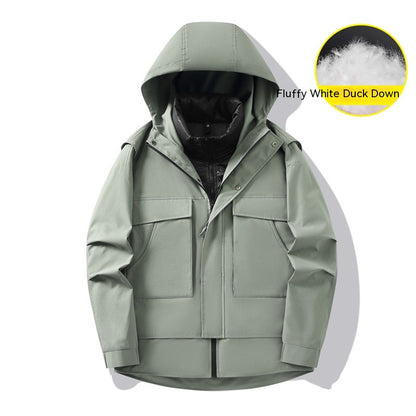 Three-in-one Removable Outdoor Work Clothes Windbreaker Jacket