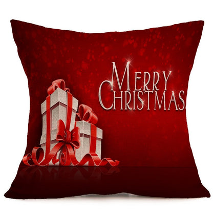 Christmas festive pattern car sofa pillow pillowcase