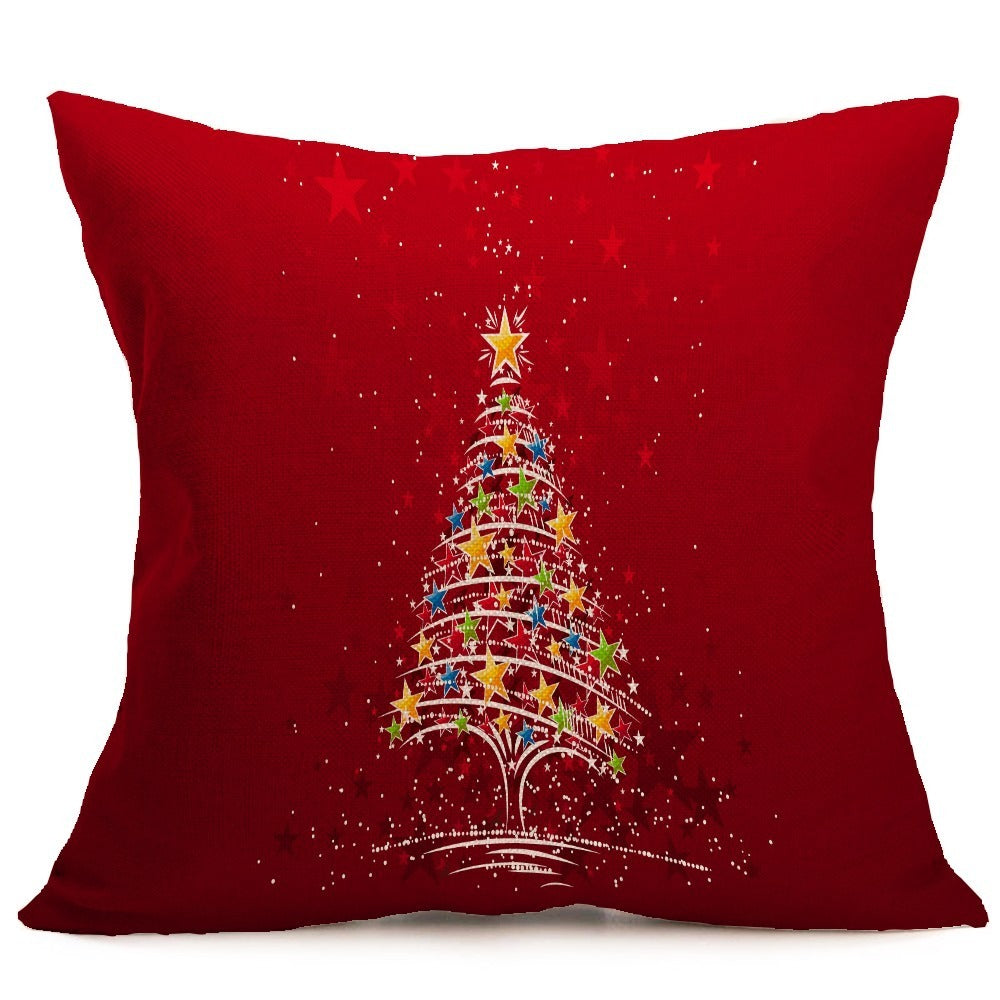 Christmas festive pattern car sofa pillow pillowcase