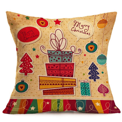 Christmas festive pattern car sofa pillow pillowcase