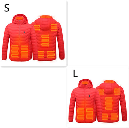 New Heated Jacket Coat USB Electric Jacket Cotton Coat Heater Thermal Clothing Heating Vest Men's Clothes Winter