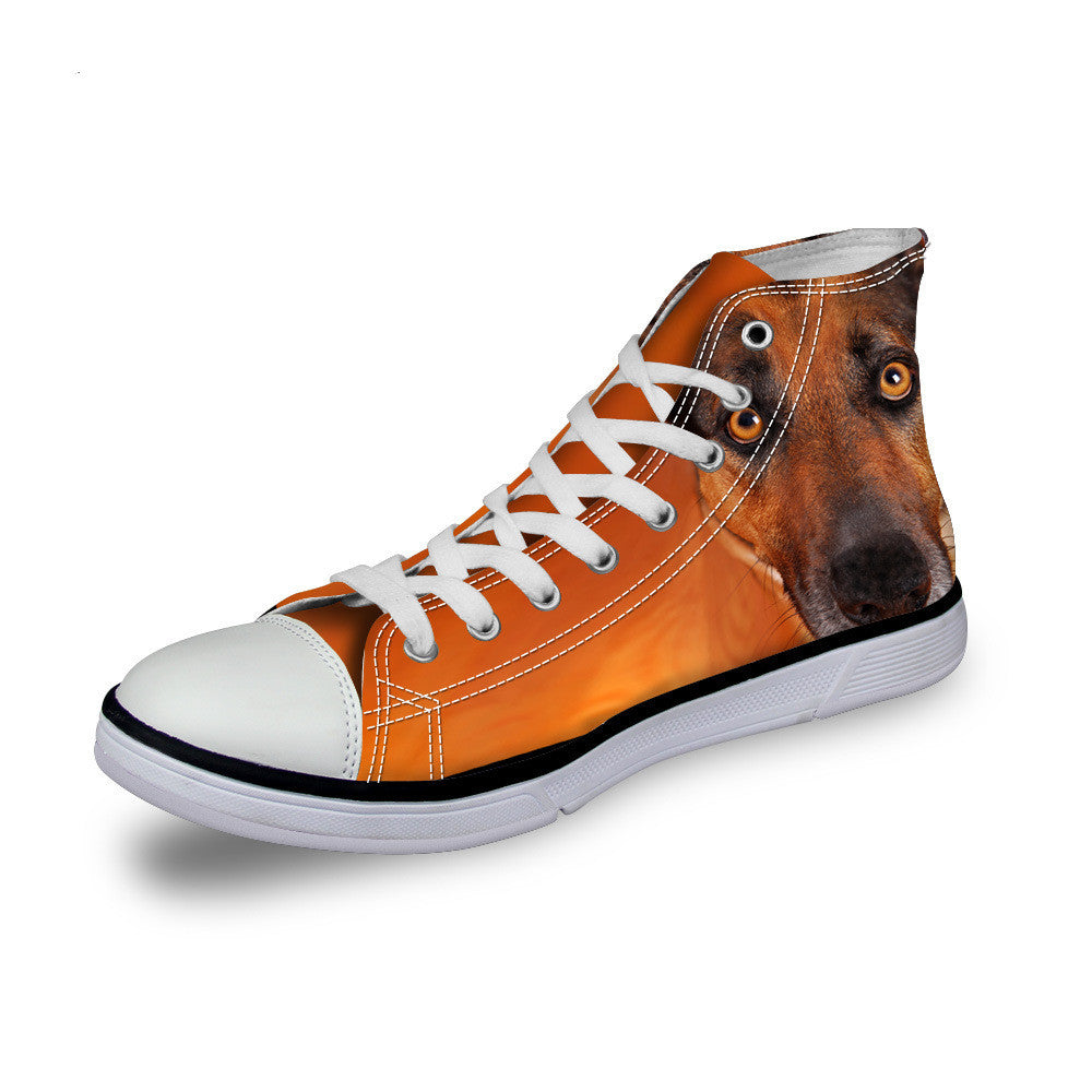 African Animal Casual High-Top Canvas Shoes