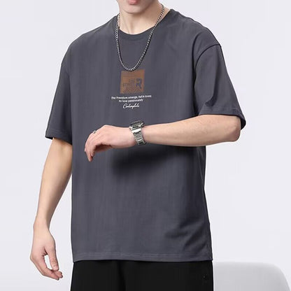 Cotton Base Shirt Fashion Brand Men's Clothing Short Sleeve