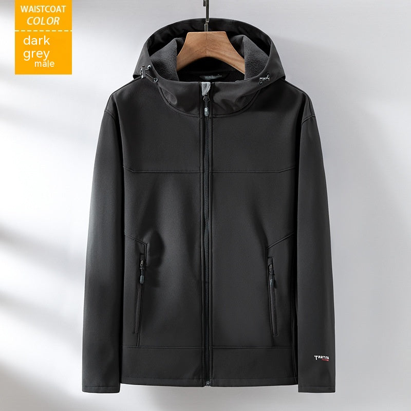 Soft Shell Jacket Fleece-lined Single-layer Coat