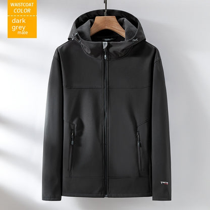 Soft Shell Jacket Fleece-lined Single-layer Coat