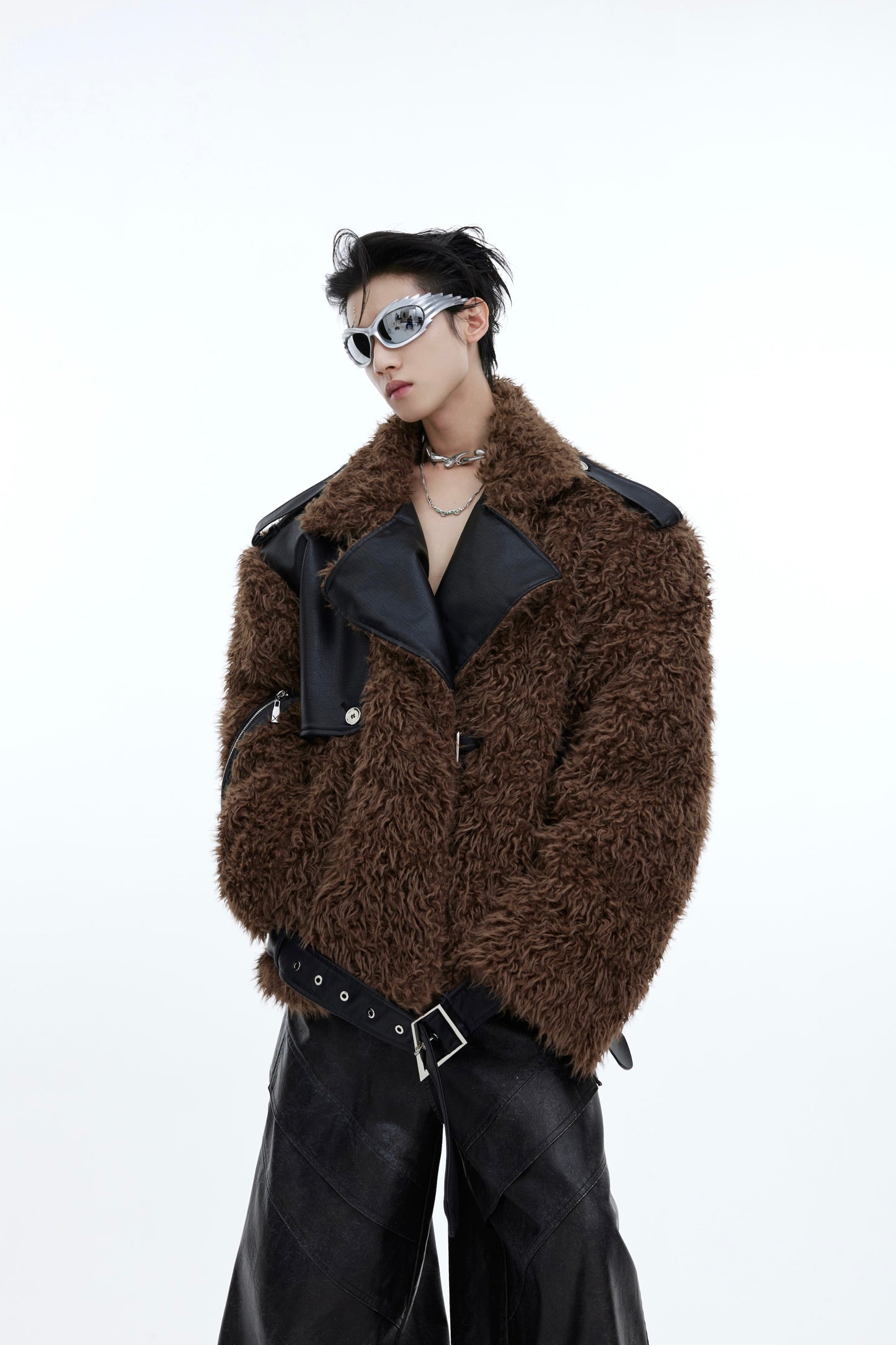 Heavyweight Deconstructed Plush Fur Cotton Jacket