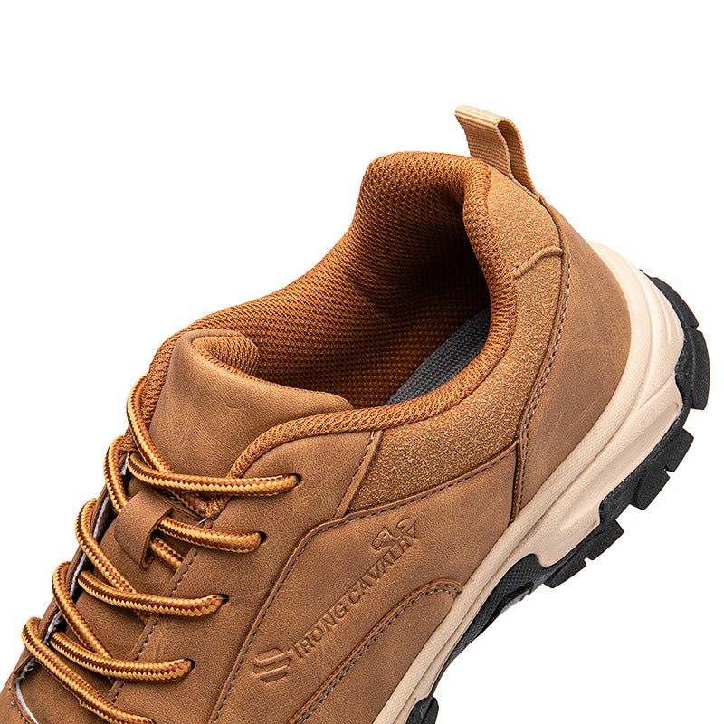 Leather Waterproof Men's Deodorant Casual Middle-aged And Elderly Running Plus Size Board Shoes