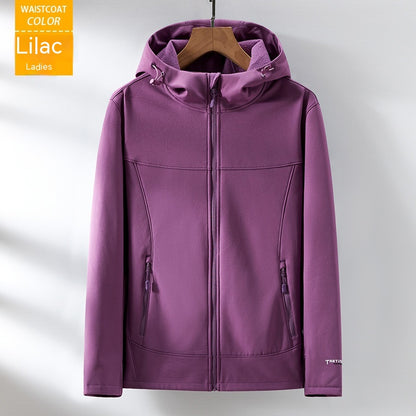 Soft Shell Jacket Fleece-lined Single-layer Coat