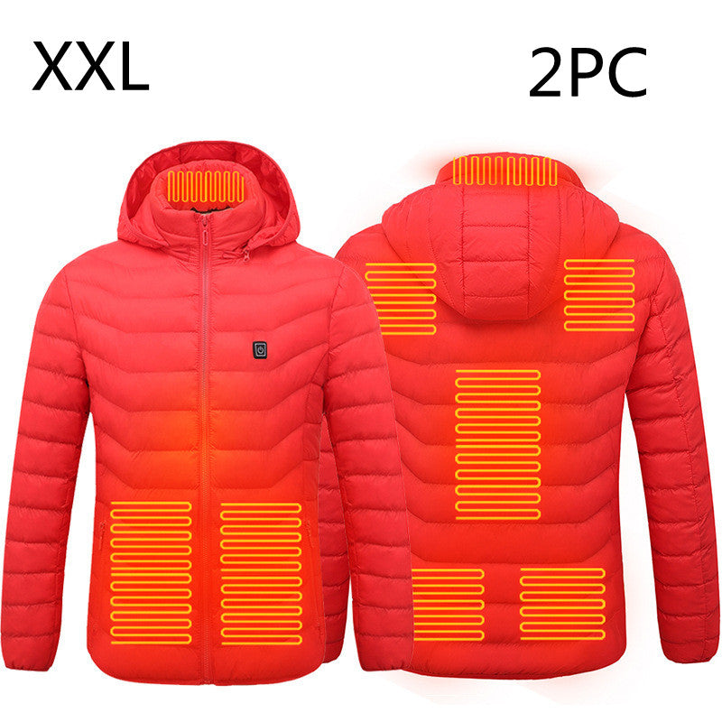 New Heated Jacket Coat USB Electric Jacket Cotton Coat Heater Thermal Clothing Heating Vest Men's Clothes Winter