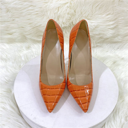 Serpentine Pointed Stiletto Heel Low-cut High Heels