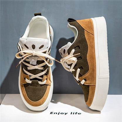 Men's Thick Bottom Skateboard Shoes Low Top