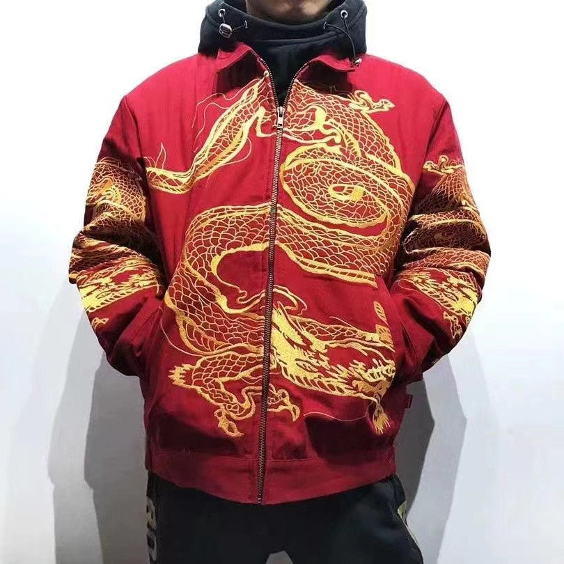 Dragon Robe Cotton-padded Chinese Dragon Embroidered Jacket