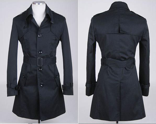 Korean Version Slim Fitting Single Breasted British Men's Coat