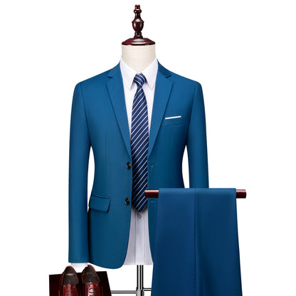 New Men's Business Casual Suit Suit Two-piece Set