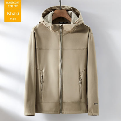 Soft Shell Jacket Fleece-lined Single-layer Coat