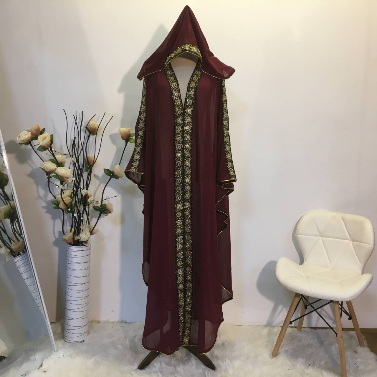 New Fashion Elegant Loose Muslim Robe Dress