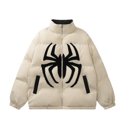 Spider Printed Bread Coat For Men