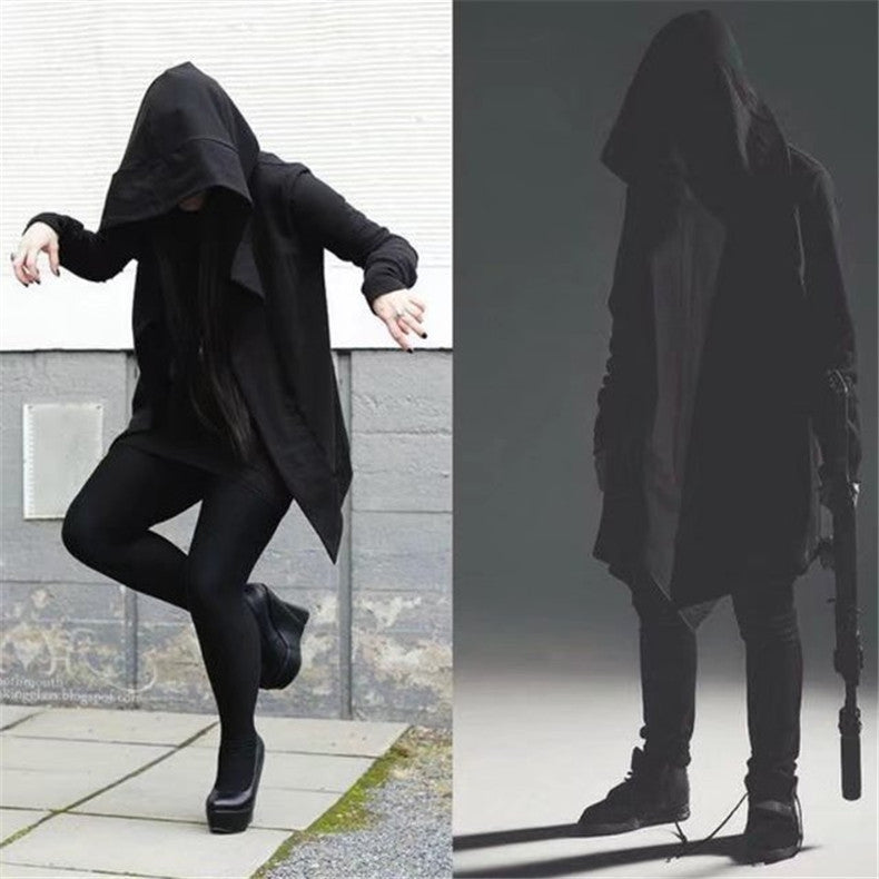 Mid-length Men's Hoodie Cape Cloak