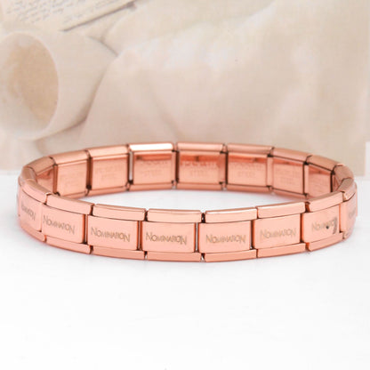 Women's 9mm Italian Elastic Mix Bracelet Fashion Stainless Steel DIY Youth Favorite Accessories