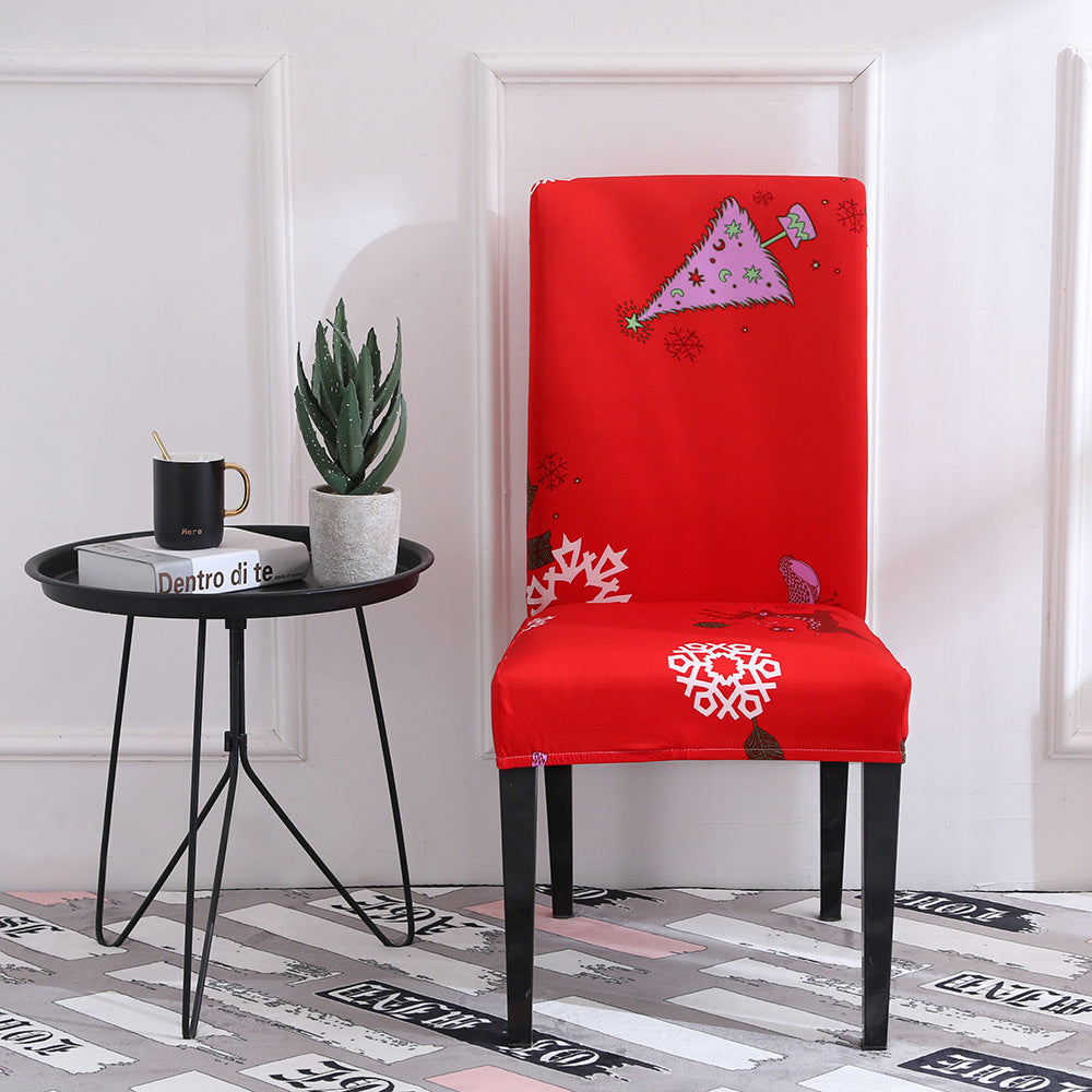 Christmas universal elastic chair cover