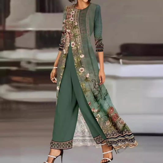 Emerald Long Style Dress