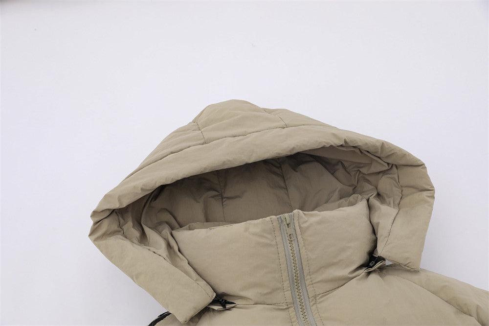 Long Below The Knee Hooded Cotton Jacket Male