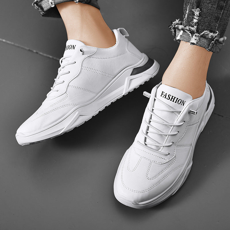 Sneakers Leather Round Toe Fashion Shoes Men