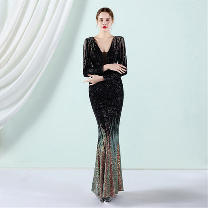 Fashion Long Sequins Dress Toast Clothing