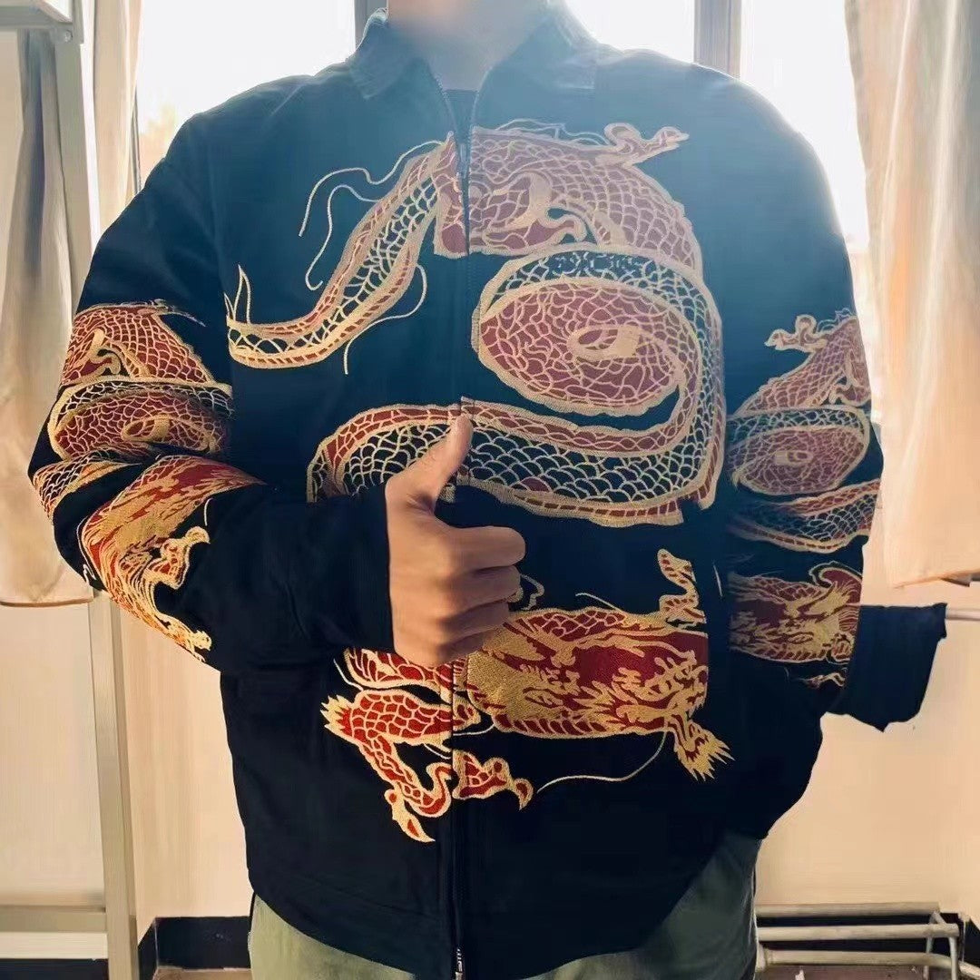 Dragon Robe Cotton-padded Chinese Dragon Embroidered Jacket