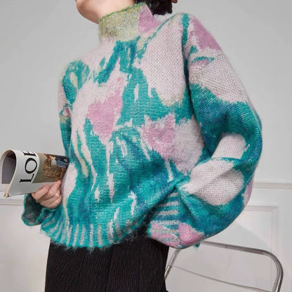 Super Nice Mohair Turtleneck Sweater For Women