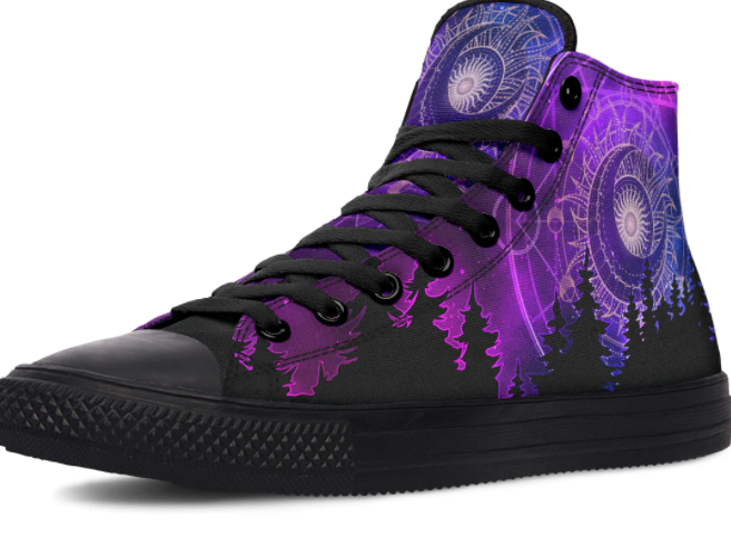 Printed Couple High-top Canvas Shoes