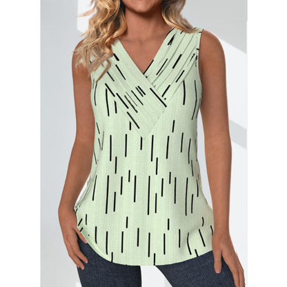 Women's Summer Printed Loose Casual Sleeveless Top