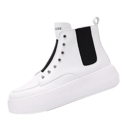 High Top Shoes Male Korean Version Trend Thick Sole Casual