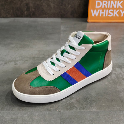 Men's Versatile Youth Colorblock Design Sneakers