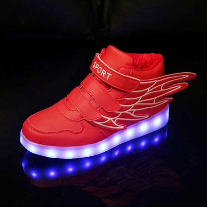 Colorful Usb Velcro Luminous Shoes