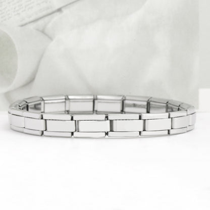 Women's 9mm Italian Elastic Mix Bracelet Fashion Stainless Steel DIY Youth Favorite Accessories