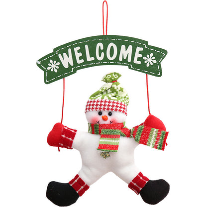 Christmas cloth garland door hanger