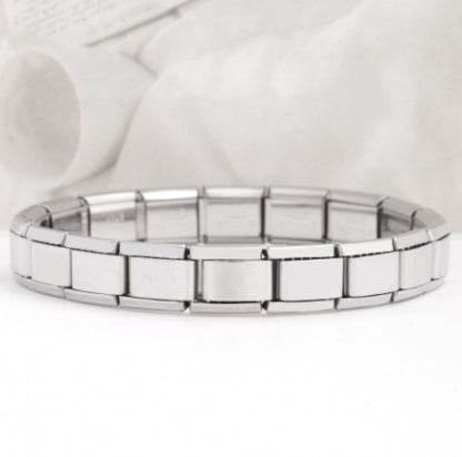 Women's 9mm Italian Elastic Mix Bracelet Fashion Stainless Steel DIY Youth Favorite Accessories