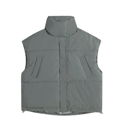 Stand-up Collar Cotton-padded Vest Winter Loose All-match Cotton Coat