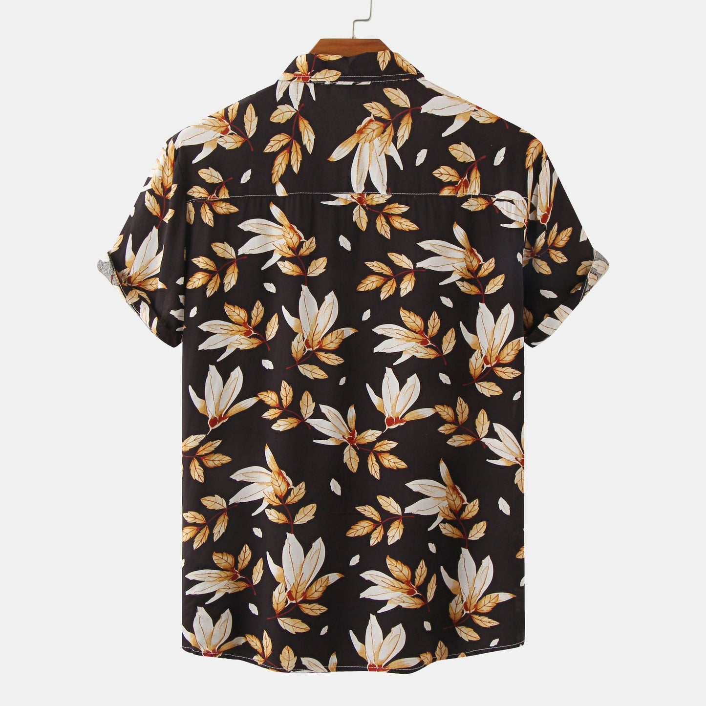 Summer Men's Fashion Floral Short Sleeve Shirt