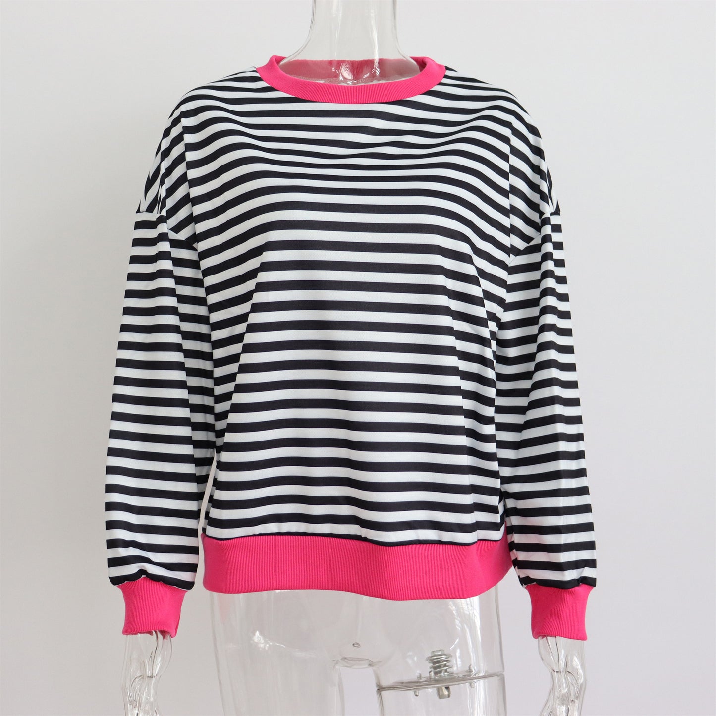 Women's Simple Striped Long-sleeved T-shirt