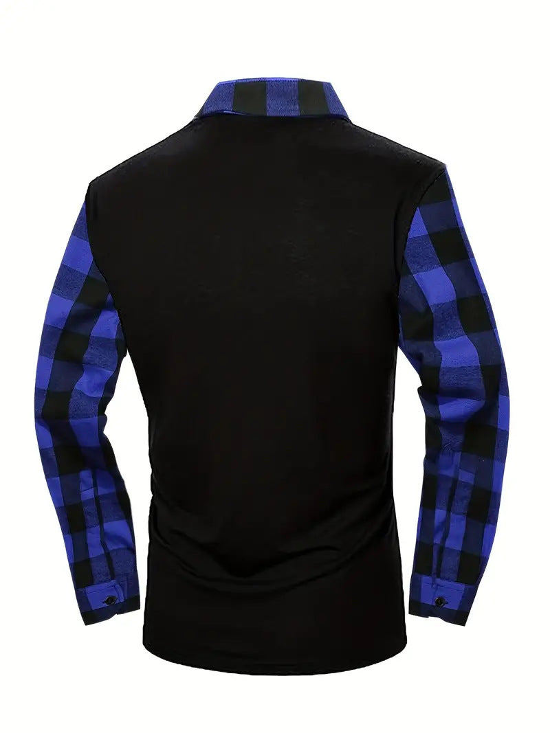 Men's Plaid Sweater Zip Jacket