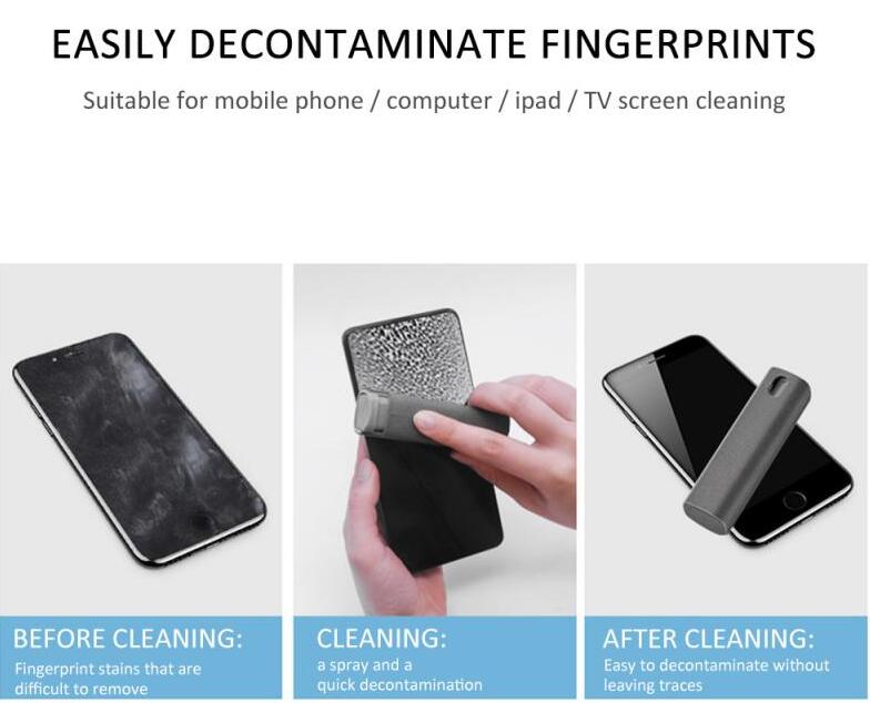 2 in 1 Phone and Computer Screen Cleaner - Streak-Free, Portable & Efficient