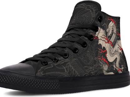 Printed Couple High-top Canvas Shoes