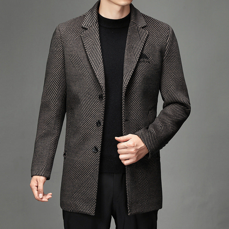 Men's British Cashmere Warm Woolen Coat