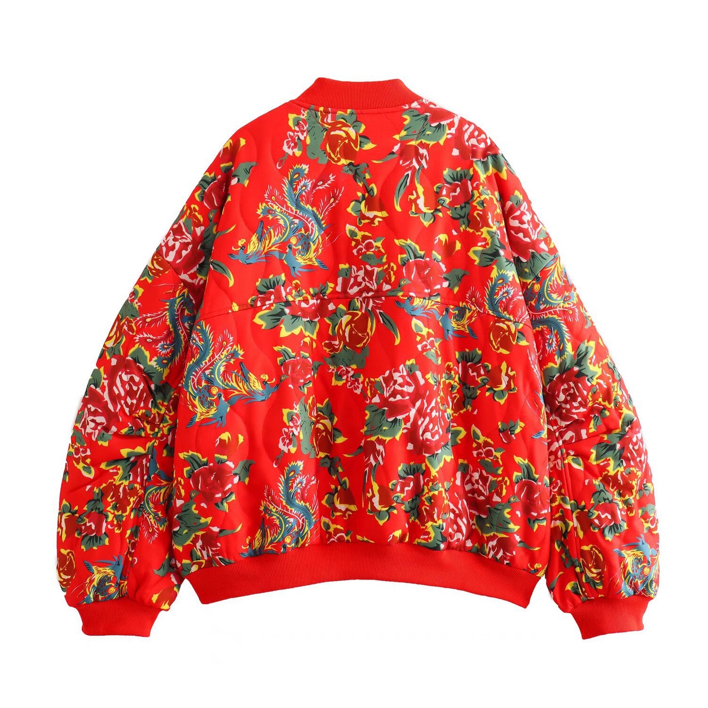 Fashion Pattern Print Cotton-padded Jacket Coat