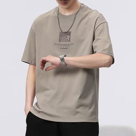 Cotton Base Shirt Fashion Brand Men's Clothing Short Sleeve