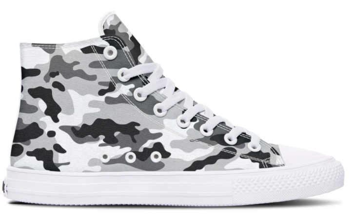 Printed Couple High-top Canvas Shoes